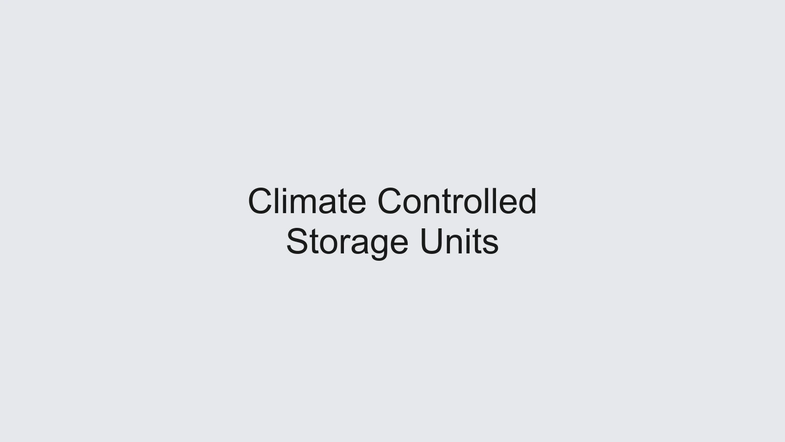 Self Storage